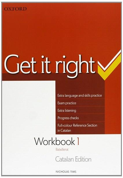 GET IT RIGHT 1: WORKBOOK (CATALAN EDITION) | 9780194746045 | CAMPBELL, COLIN / WHEELDON, SYLVIA | Llibres Parcir | Librería Parcir | Librería online de Manresa | Comprar libros en catalán y castellano online
