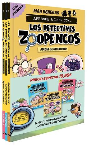 PACK APRENDE A LEER CON... ¡LOS DETECTIVES ZOOPENCOS! 4, 5 Y 6: EN LETRA MAYÚSCU | 9788408299226 | BENEGAS, MAR | Llibres Parcir | Librería Parcir | Librería online de Manresa | Comprar libros en catalán y castellano online