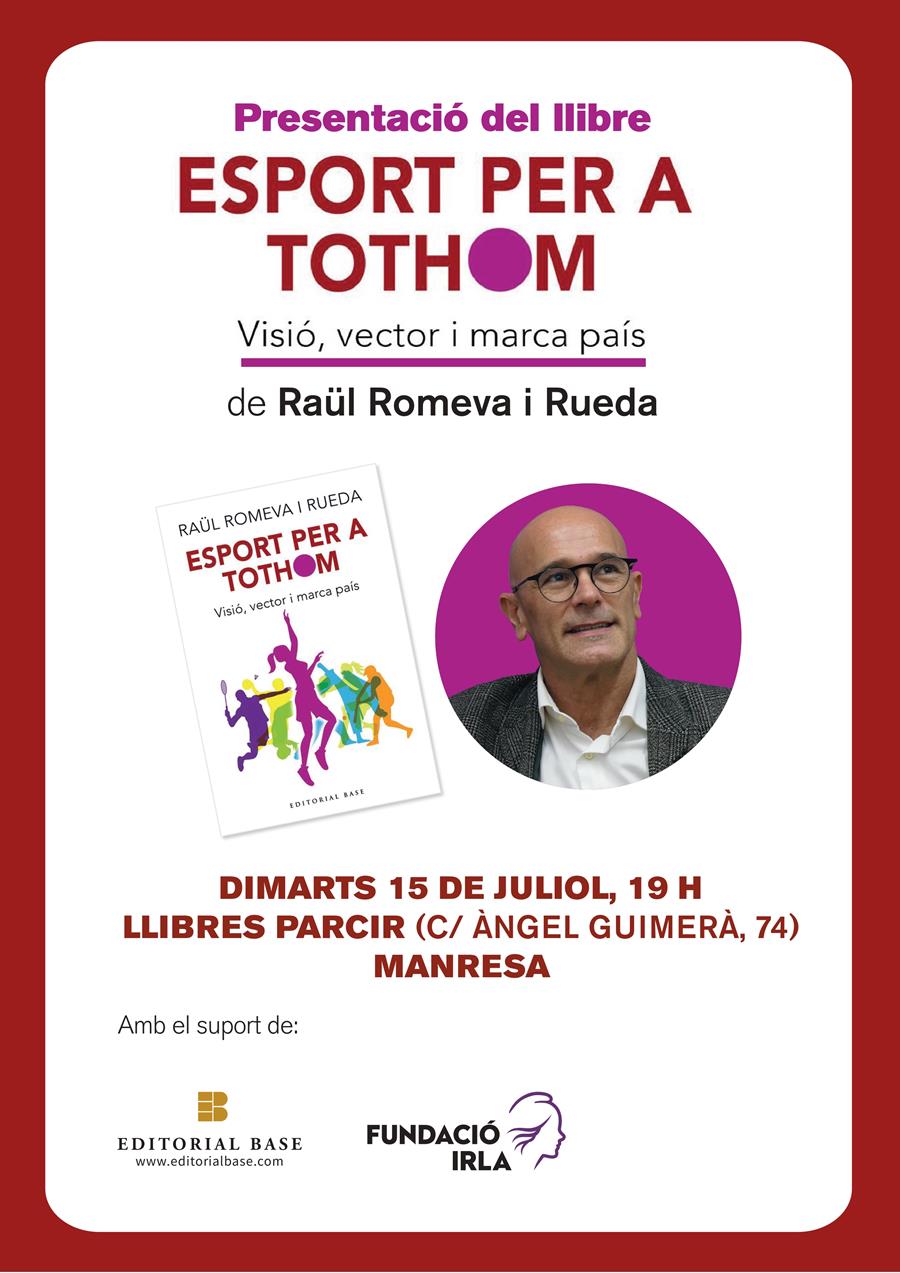 Presentació "Esport per a tothom", del Raül Romeva - Llibres Parcir | Llibreria Parcir | Llibreria online de Manresa | Comprar llibres en català i castellà online