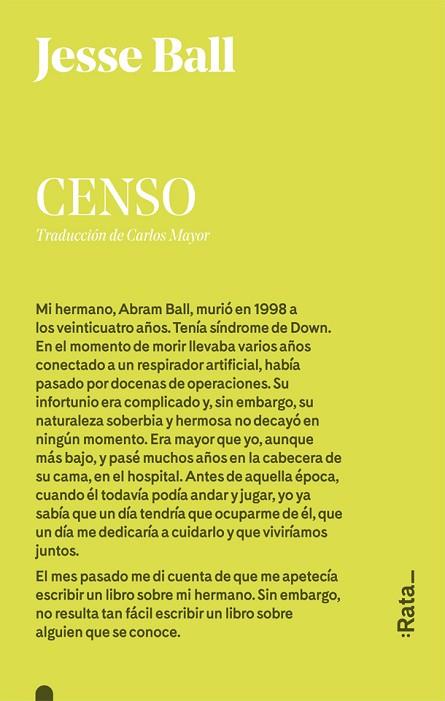 CENSO | 9788416738304 | JESSE / BALL | Llibres Parcir | Llibreria Parcir | Llibreria online de Manresa | Comprar llibres en català i castellà online