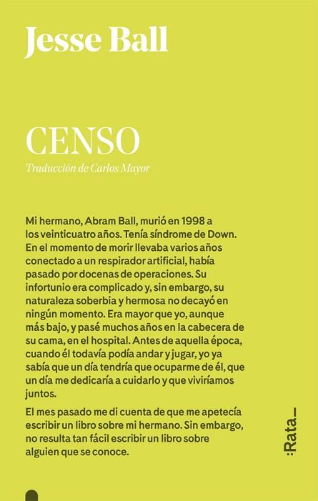 CENSO | 9788416738304 | JESSE / BALL | Llibres Parcir | Librería Parcir | Librería online de Manresa | Comprar libros en catalán y castellano online