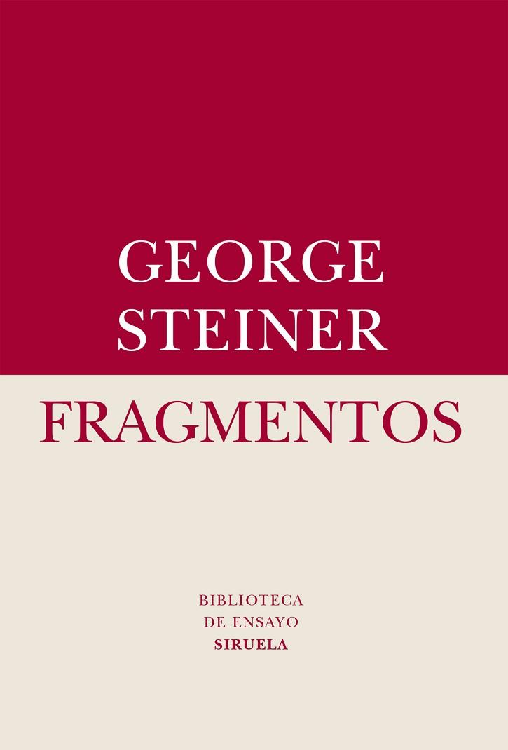 FRAGMENTOS | 9788416396689 | STEINER, GEORGE | Llibres Parcir | Librería Parcir | Librería online de Manresa | Comprar libros en catalán y castellano online