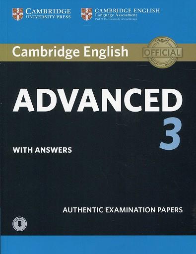 CAMBRIDGE ENGLISH ADVANCED 3 STUDENT S WITH ASWERS WITH AUDIO EXAMINATION PAPERS | 9781108431224 | VV.AA. | Llibres Parcir | Librería Parcir | Librería online de Manresa | Comprar libros en catalán y castellano online