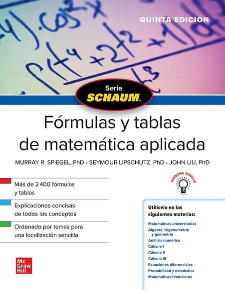 SCHAUM FORMULAS Y TABLAS DE MATEMATICA APLICADA | 9786071514646 | SPIEGEL | Llibres Parcir | Librería Parcir | Librería online de Manresa | Comprar libros en catalán y castellano online