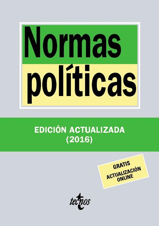 NORMAS POLÍTICAS | 9788430969678 | EDITORIAL TECNOS | Llibres Parcir | Llibreria Parcir | Llibreria online de Manresa | Comprar llibres en català i castellà online