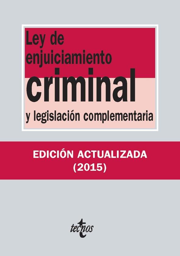 LEY DE ENJUICIAMIENTO CRIMINAL | 9788430966141 | EDITORIAL TECNOS | Llibres Parcir | Llibreria Parcir | Llibreria online de Manresa | Comprar llibres en català i castellà online