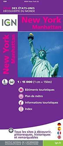 MAPA  NEW YORK MANHATTAN 1:15.000 -IGN | 9782758534693 | Llibres Parcir | Llibreria Parcir | Llibreria online de Manresa | Comprar llibres en català i castellà online