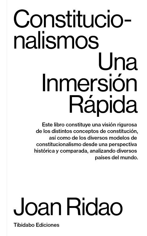 CONSTITUCIONALISMOS | 9788413478364 | RIDAO MARTÍN, JOAN | Llibres Parcir | Llibreria Parcir | Llibreria online de Manresa | Comprar llibres en català i castellà online
