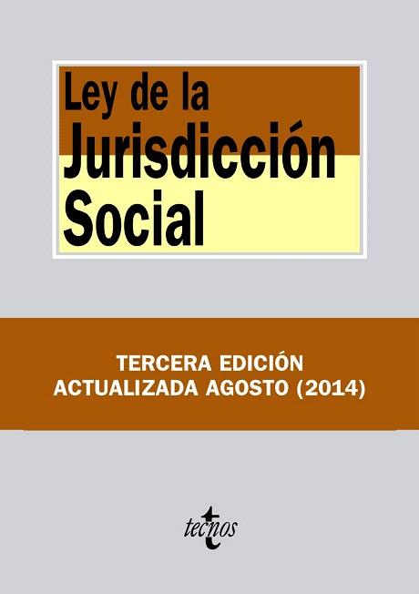 LEY DE LA JURISDICCIÓN SOCIAL | 9788430962662 | EDITORIAL TECNOS | Llibres Parcir | Llibreria Parcir | Llibreria online de Manresa | Comprar llibres en català i castellà online
