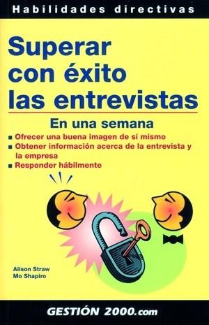 SUPERAR CON EXITO LAS ENTREVISTAS EN 1 SEMANA | 9788496426337 | STRAW | Llibres Parcir | Llibreria Parcir | Llibreria online de Manresa | Comprar llibres en català i castellà online