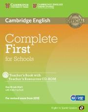 COMPLETE FIRST FOR SCHOOLS FOR SPANIS SPEAKERS TEACHERS BOOK | 9788483239964 | BROOK-HART, GUY/ TILIOUINE, HELEN | Llibres Parcir | Librería Parcir | Librería online de Manresa | Comprar libros en catalán y castellano online