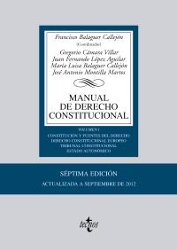 Manual de Derecho Constitucional | 9788430955152 | Balaguer Callejón, Francisco/Cámara Villar, Gregorio/López Aguilar, Juan Fernando/Balaguer Callejón, | Llibres Parcir | Librería Parcir | Librería online de Manresa | Comprar libros en catalán y castellano online