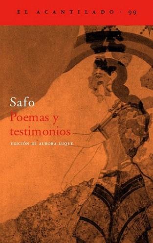 POEMAS Y TESTIMONIOS acatnilado | 9788496136694 | SAFO | Llibres Parcir | Librería Parcir | Librería online de Manresa | Comprar libros en catalán y castellano online