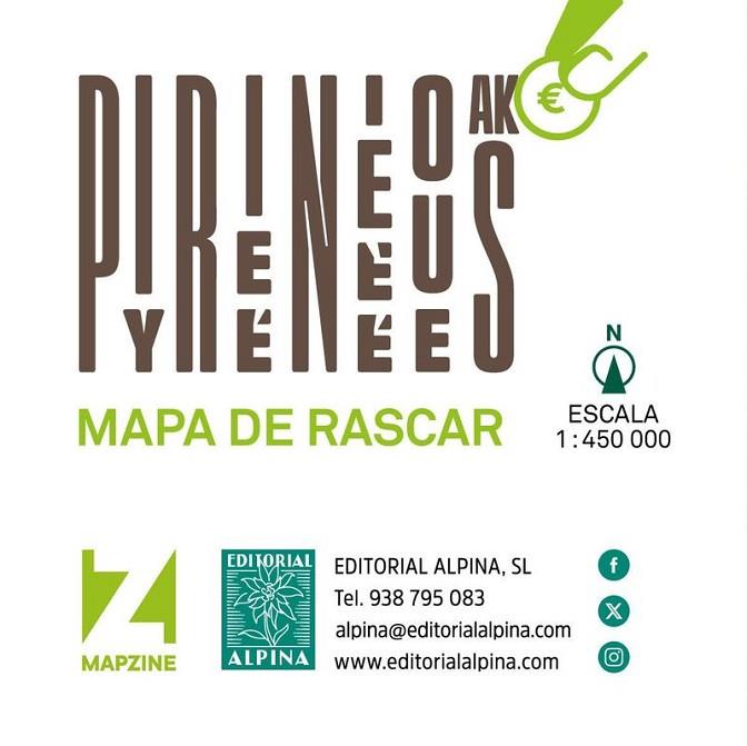 PIRINEOS - MAPA DE RASCAR | 9788470111716 | Llibres Parcir | Librería Parcir | Librería online de Manresa | Comprar libros en catalán y castellano online