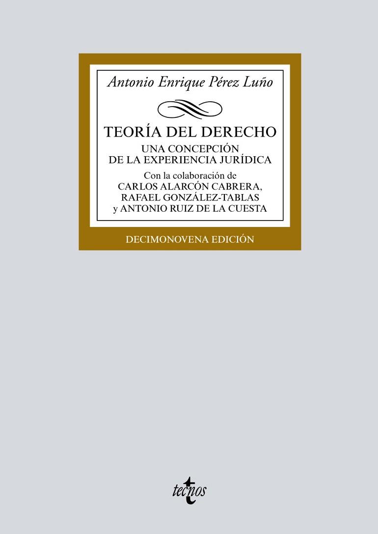 TEORÍA DEL DERECHO | 9788430979523 | PÉREZ LUÑO, ANTONIO ENRIQUE | Llibres Parcir | Librería Parcir | Librería online de Manresa | Comprar libros en catalán y castellano online