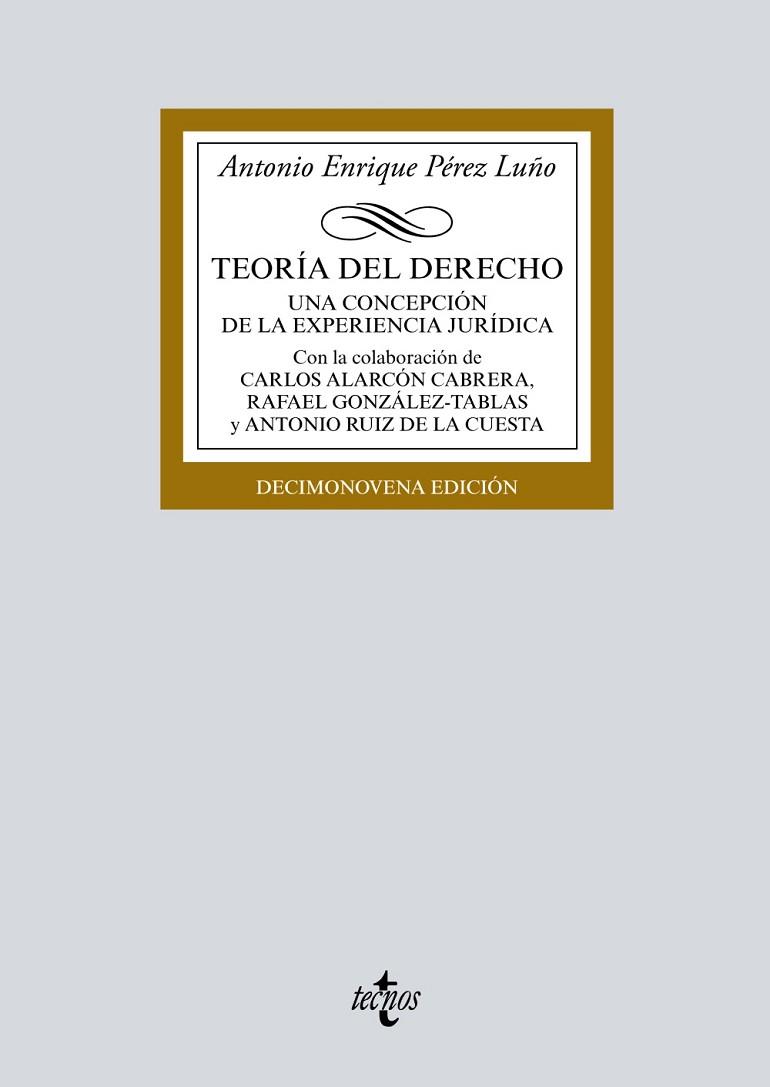 TEORÍA DEL DERECHO | 9788430979523 | PÉREZ LUÑO, ANTONIO ENRIQUE | Llibres Parcir | Llibreria Parcir | Llibreria online de Manresa | Comprar llibres en català i castellà online