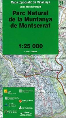 51 PARC NATURAL DE LA MUNTANYA DE MONTSERRAT 1:25.000 -ICC | 9788439393115 | Llibres Parcir | Librería Parcir | Librería online de Manresa | Comprar libros en catalán y castellano online