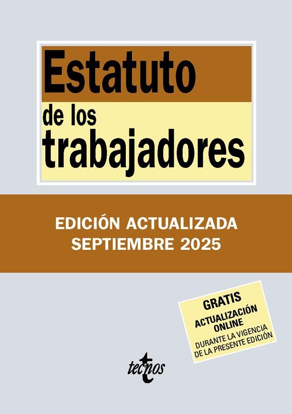 ESTATUTO DE LOS TRABAJADORES | 9788430993062 | EDITORIAL TECNOS | Llibres Parcir | Librería Parcir | Librería online de Manresa | Comprar libros en catalán y castellano online
