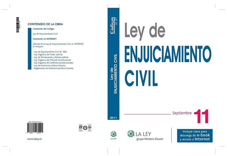 LEY ENJUICIAMIENTO CIVIL SEPT 2011 | 9788481269420 | Llibres Parcir | Llibreria Parcir | Llibreria online de Manresa | Comprar llibres en català i castellà online