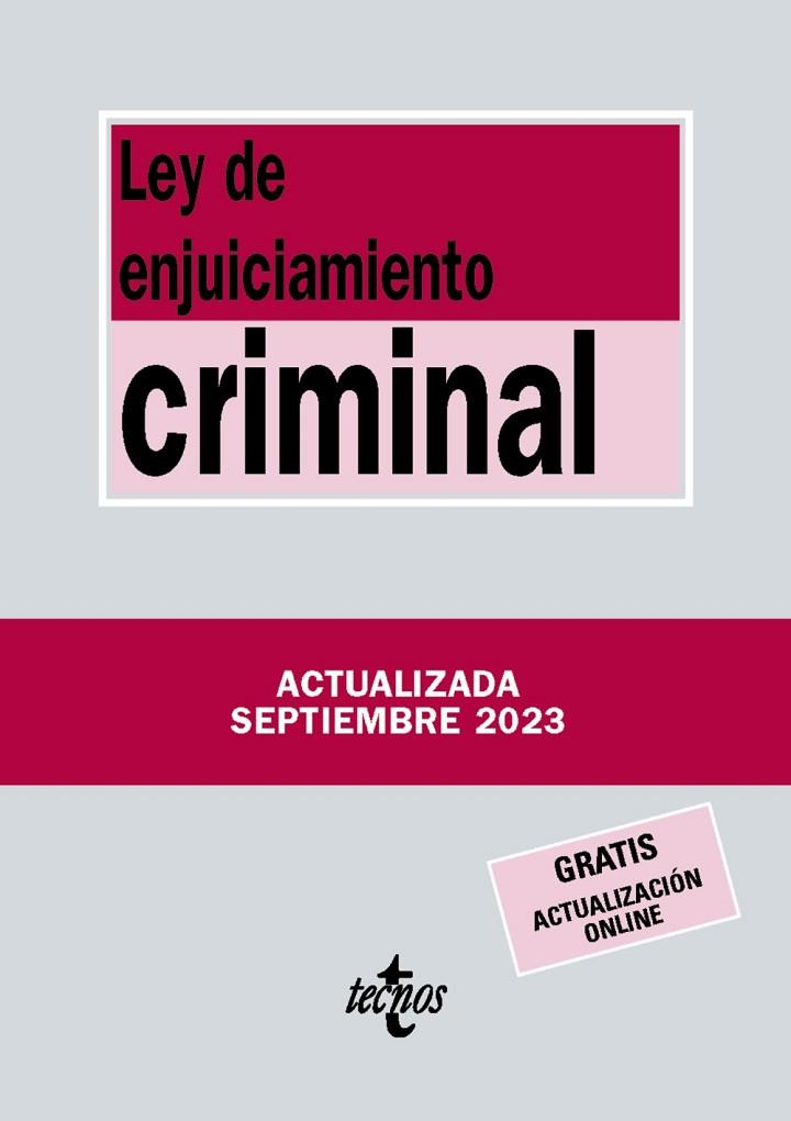 LEY DE ENJUICIAMIENTO CRIMINAL | 9788430988556 | EDITORIAL TECNOS | Llibres Parcir | Librería Parcir | Librería online de Manresa | Comprar libros en catalán y castellano online