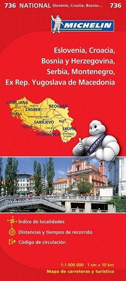 Mapa 736  National Eslovenia - Croacia - Bosnia - Herzegovina | 9782067171978 | Varios autores | Llibres Parcir | Librería Parcir | Librería online de Manresa | Comprar libros en catalán y castellano online