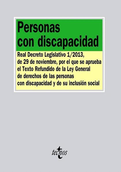 PERSONAS CON DISCAPACIDAD | 9788430961566 | EDITORIAL TECNOS | Llibres Parcir | Llibreria Parcir | Llibreria online de Manresa | Comprar llibres en català i castellà online