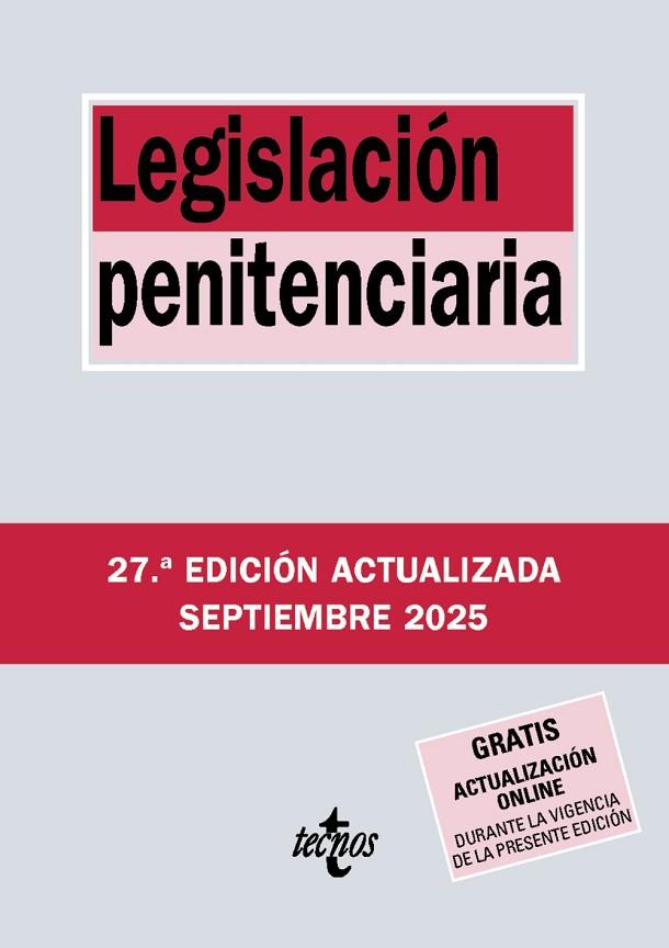 LEGISLACIÓN PENITENCIARIA | 9788430993109 | EDITORIAL TECNOS | Llibres Parcir | Librería Parcir | Librería online de Manresa | Comprar libros en catalán y castellano online