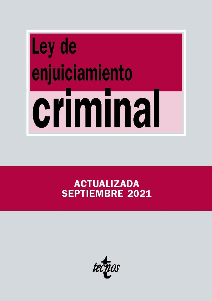 LEY DE ENJUICIAMIENTO CRIMINAL | 9788430982820 | EDITORIAL TECNOS | Llibres Parcir | Llibreria Parcir | Llibreria online de Manresa | Comprar llibres en català i castellà online