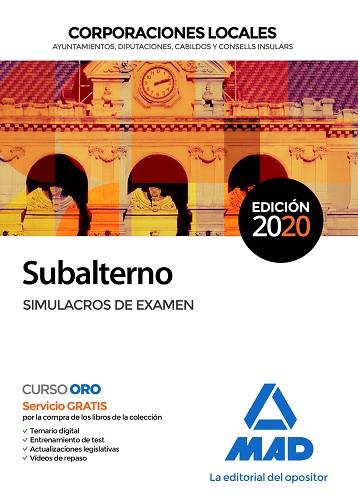 SUBALTERNO CORPORACIONES LOCALES. SIMULACROS DE EXAMEN | 9788414235263 | PONCE MARTÍNEZ, LIDIA MARINA / TORRES FONSECA, FRANCISCO JESÚS | Llibres Parcir | Llibreria Parcir | Llibreria online de Manresa | Comprar llibres en català i castellà online