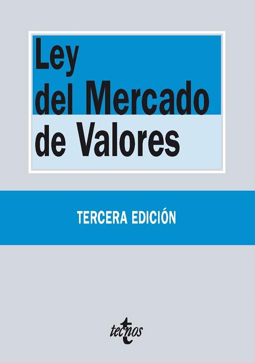 LEY DEL MERCADO DE VALORES | 9788430965212 | EDITORIAL TECNOS | Llibres Parcir | Llibreria Parcir | Llibreria online de Manresa | Comprar llibres en català i castellà online