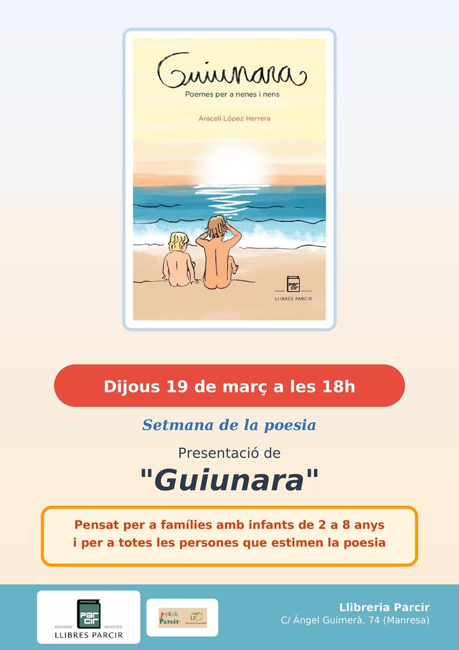Presentació "Guiunara", d'Araceli López - Llibres Parcir | Librería Parcir | Librería online de Manresa | Comprar libros en catalán y castellano online
