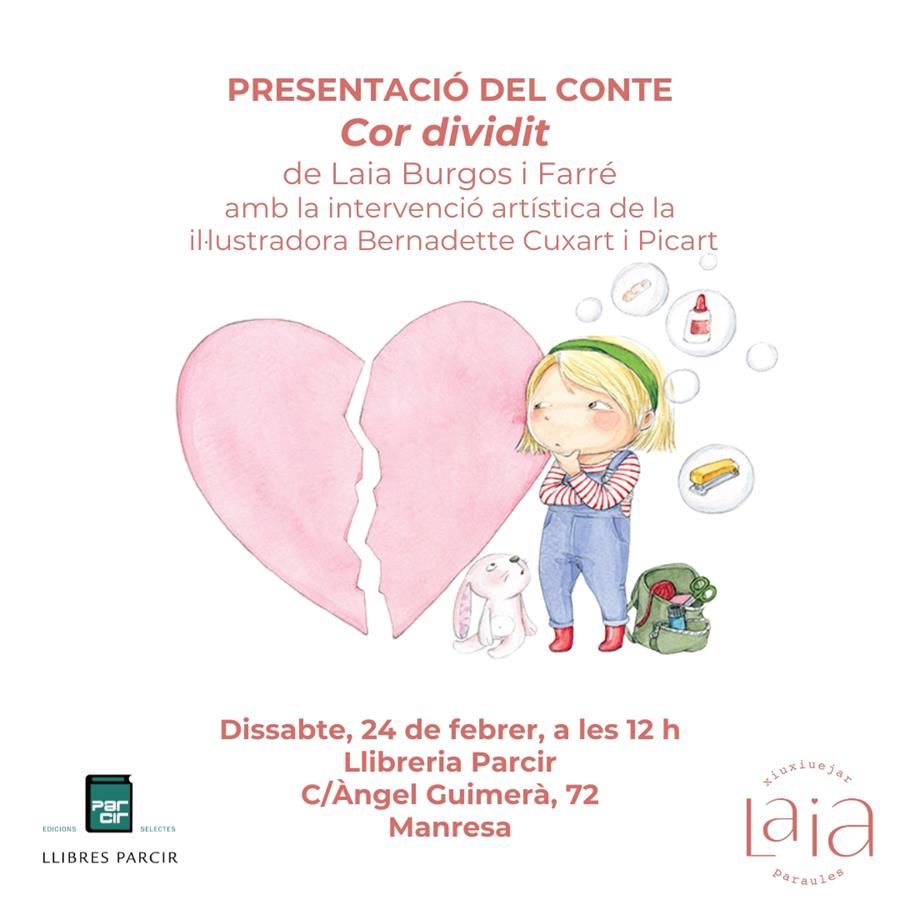 Presentació "Cor dividit", de Laia Burgos - Llibres Parcir | Llibreria Parcir | Llibreria online de Manresa | Comprar llibres en català i castellà online