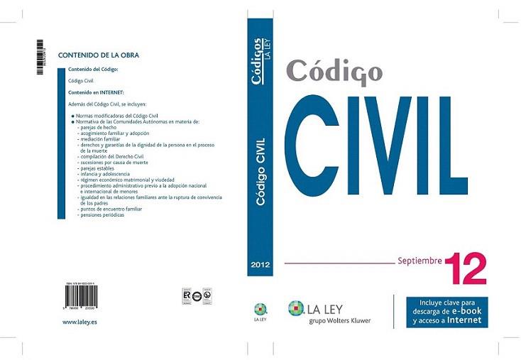 Código Civil 2012 | 9788490200599 | Redacción La Ley | Llibres Parcir | Llibreria Parcir | Llibreria online de Manresa | Comprar llibres en català i castellà online