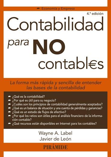 CONTABILIDAD PARA NO CONTABLES | 9788436832860 | LABEL, WAYNE/LEÓN LEDESMA, JAVIER DE | Llibres Parcir | Llibreria Parcir | Llibreria online de Manresa | Comprar llibres en català i castellà online