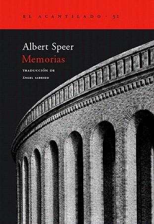 MEMORIAS ALBERT SPEER | 9788495359438 | Llibres Parcir | Llibreria Parcir | Llibreria online de Manresa | Comprar llibres en català i castellà online
