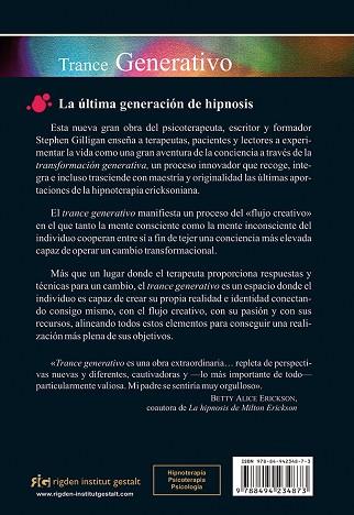 TRANCE GENERATIVO | 9788494234873 | GILLIGAN, STEPHEN | Llibres Parcir | Librería Parcir | Librería online de Manresa | Comprar libros en catalán y castellano online