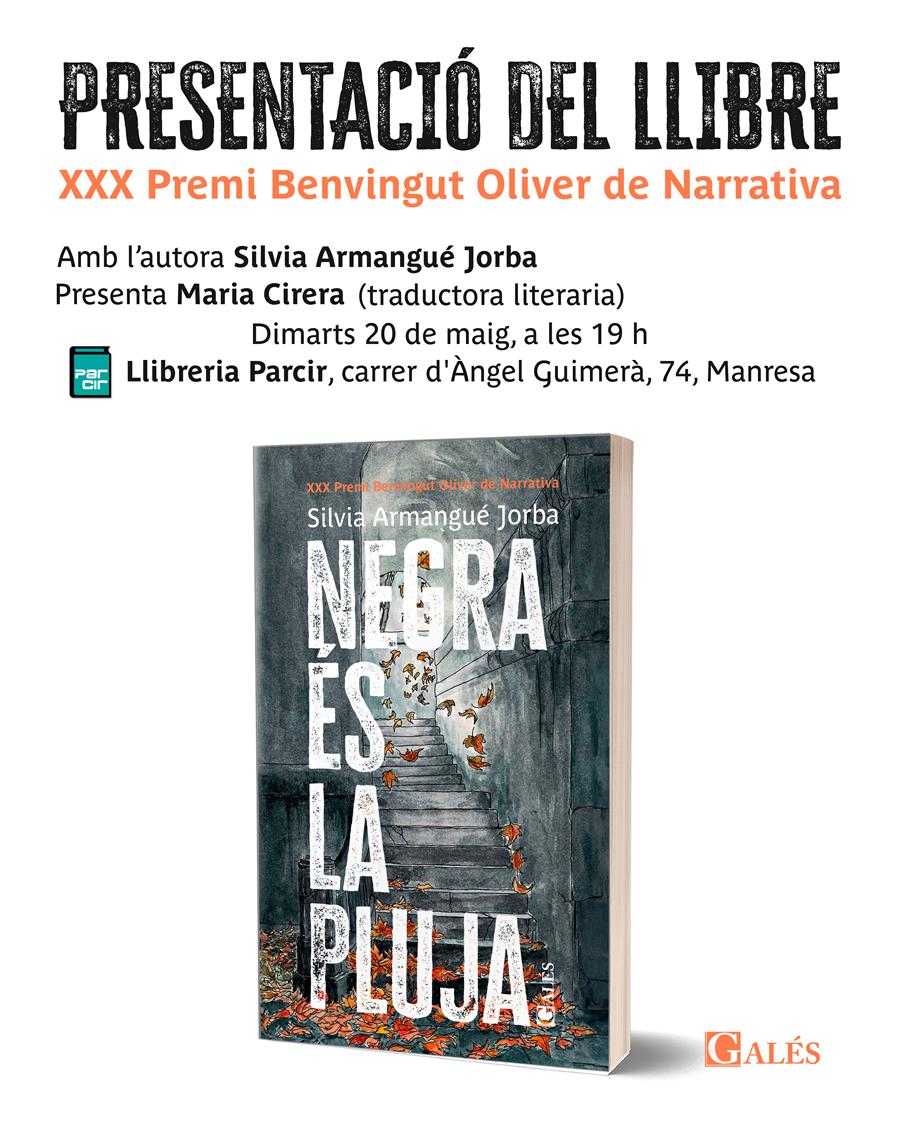 Presentació "Negra és la pluja", de Silvia Armangué - Llibres Parcir | Llibreria Parcir | Llibreria online de Manresa | Comprar llibres en català i castellà online