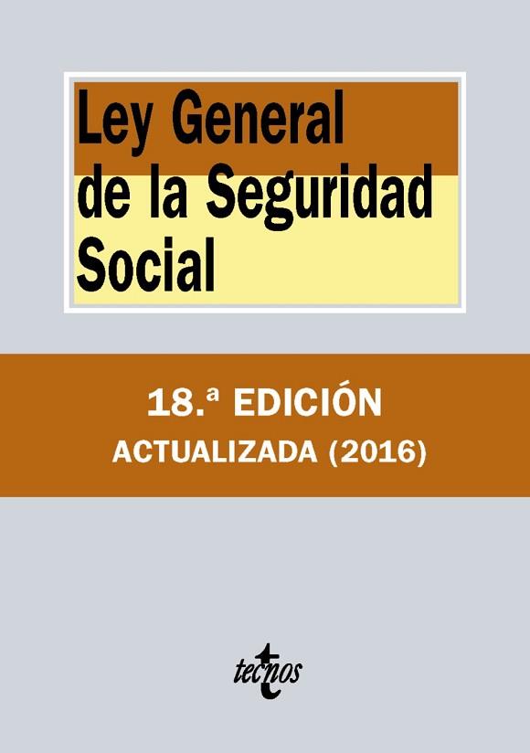LEY GENERAL DE LA SEGURIDAD SOCIAL | 9788430968848 | EDITORIAL TECNOS | Llibres Parcir | Llibreria Parcir | Llibreria online de Manresa | Comprar llibres en català i castellà online