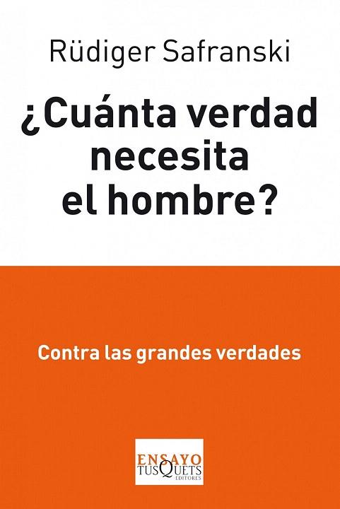 ¿CUÁNTA VERDAD NECESITA EL HOMBRE? | 9788483834862 | RÜDIGER SAFRANSKI | Llibres Parcir | Llibreria Parcir | Llibreria online de Manresa | Comprar llibres en català i castellà online