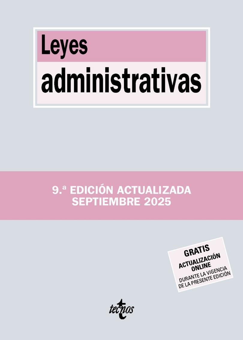 LEYES ADMINISTRATIVAS | 9788430993161 | EDITORIAL TECNOS | Llibres Parcir | Librería Parcir | Librería online de Manresa | Comprar libros en catalán y castellano online