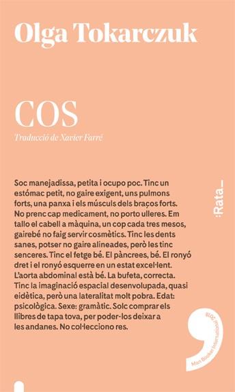 COS | 9788416738496 | TOKARCZUK, OLGA | Llibres Parcir | Librería Parcir | Librería online de Manresa | Comprar libros en catalán y castellano online