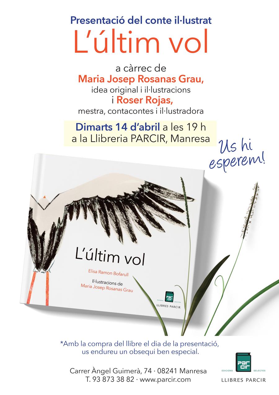 Presentació "L'últim vol", d'Elisa Ramon i Maria Josep Rosanas - Llibres Parcir | Llibreria Parcir | Llibreria online de Manresa | Comprar llibres en català i castellà online
