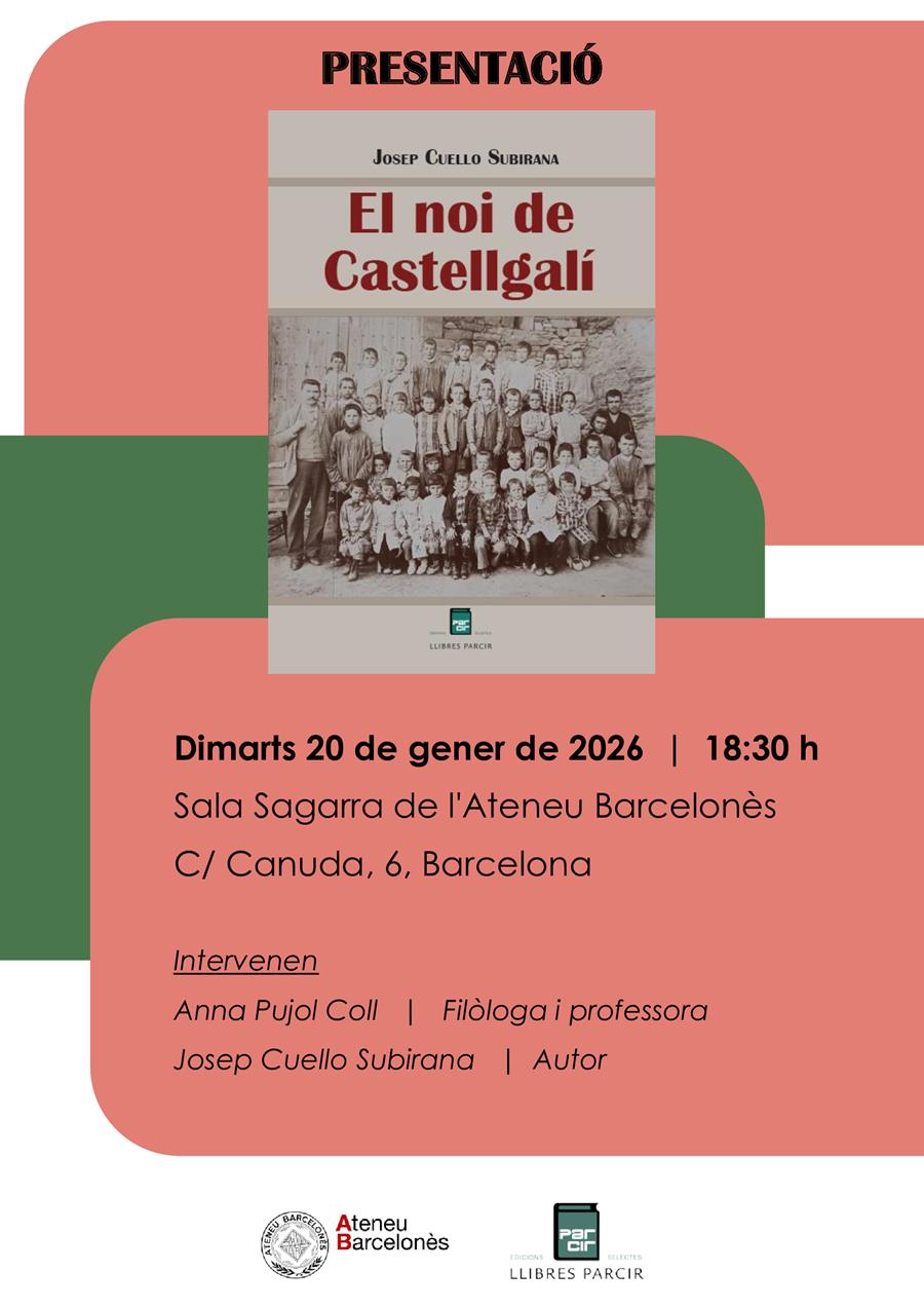 Presentació "El noi de Castellgalí", de Josep Cuello - Llibres Parcir | Librería Parcir | Librería online de Manresa | Comprar libros en catalán y castellano online