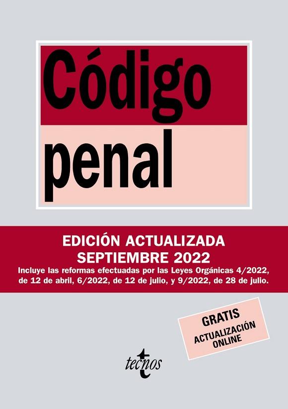 CÓDIGO PENAL | 9788430985579 | EDITORIAL TECNOS | Llibres Parcir | Llibreria Parcir | Llibreria online de Manresa | Comprar llibres en català i castellà online