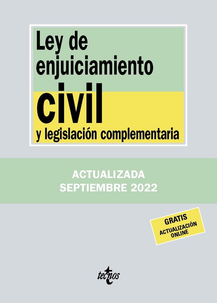 LEY DE ENJUICIAMIENTO CIVIL Y LEGISLACIÓN COMPLEMENTARIA | 9788430985586 | EDITORIAL TECNOS | Llibres Parcir | Llibreria Parcir | Llibreria online de Manresa | Comprar llibres en català i castellà online