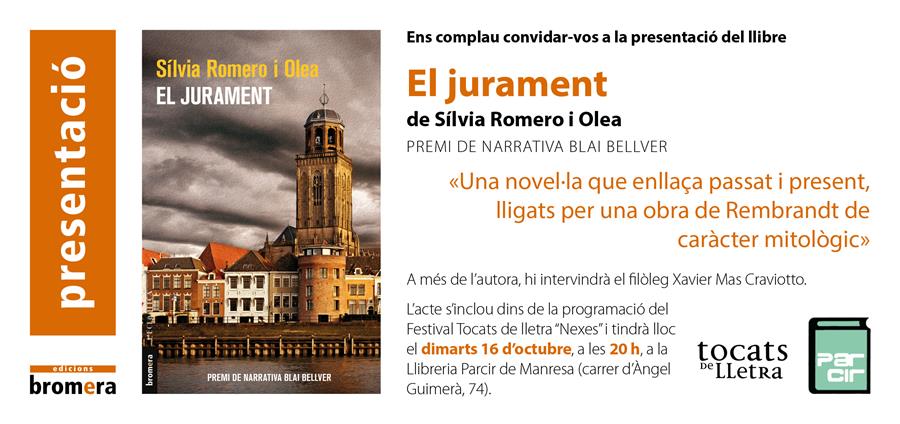 PRESENTACIÓ DE "EL JURAMENT", de SÍLVIA ROMERO - Llibres Parcir | Llibreria Parcir | Llibreria online de Manresa | Comprar llibres en català i castellà online