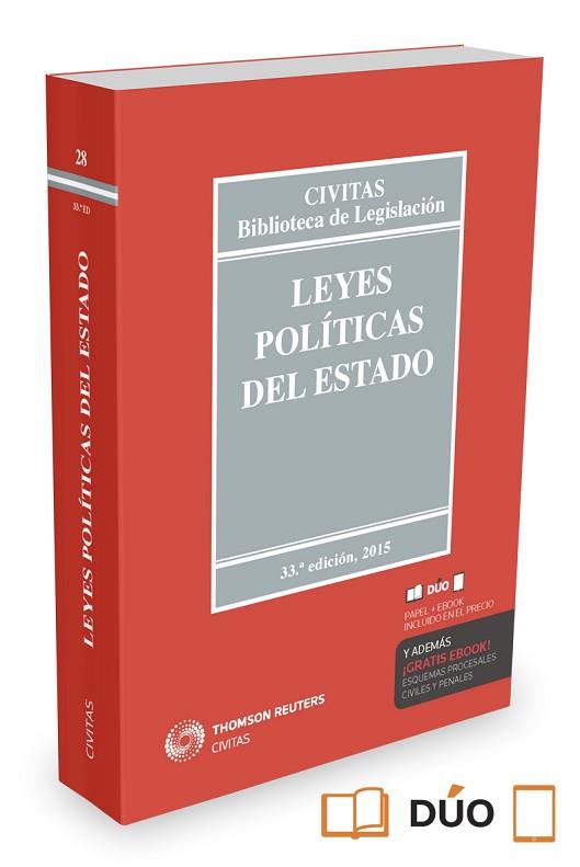 LEYES POLÍTICAS DEL ESTADO (PAPEL + E-BOOK) | 9788447051625 | ALBERTI ROVIRA, ENOCH/GONZÁLEZ BEILFUSS, MARKUS | Llibres Parcir | Llibreria Parcir | Llibreria online de Manresa | Comprar llibres en català i castellà online