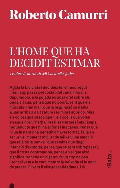 L'HOME QUE HA DECIDIT ESTIMAR | 9788416738533 | CAMURRI, ROBERTO | Llibres Parcir | Llibreria Parcir | Llibreria online de Manresa | Comprar llibres en català i castellà online