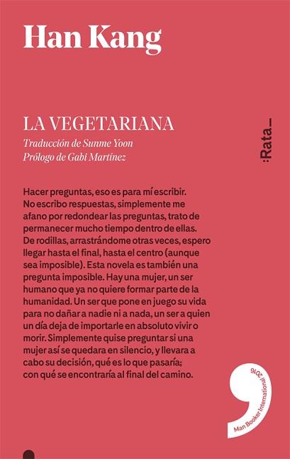 LA VEGETARIANA | 9788416738137 | HAN KANG | Llibres Parcir | Llibreria Parcir | Llibreria online de Manresa | Comprar llibres en català i castellà online