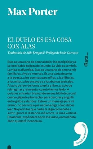 EL DUELO ES ESA COSA CON ALAS | 9788494489150 | PORTER, MAX | Llibres Parcir | Llibreria Parcir | Llibreria online de Manresa | Comprar llibres en català i castellà online